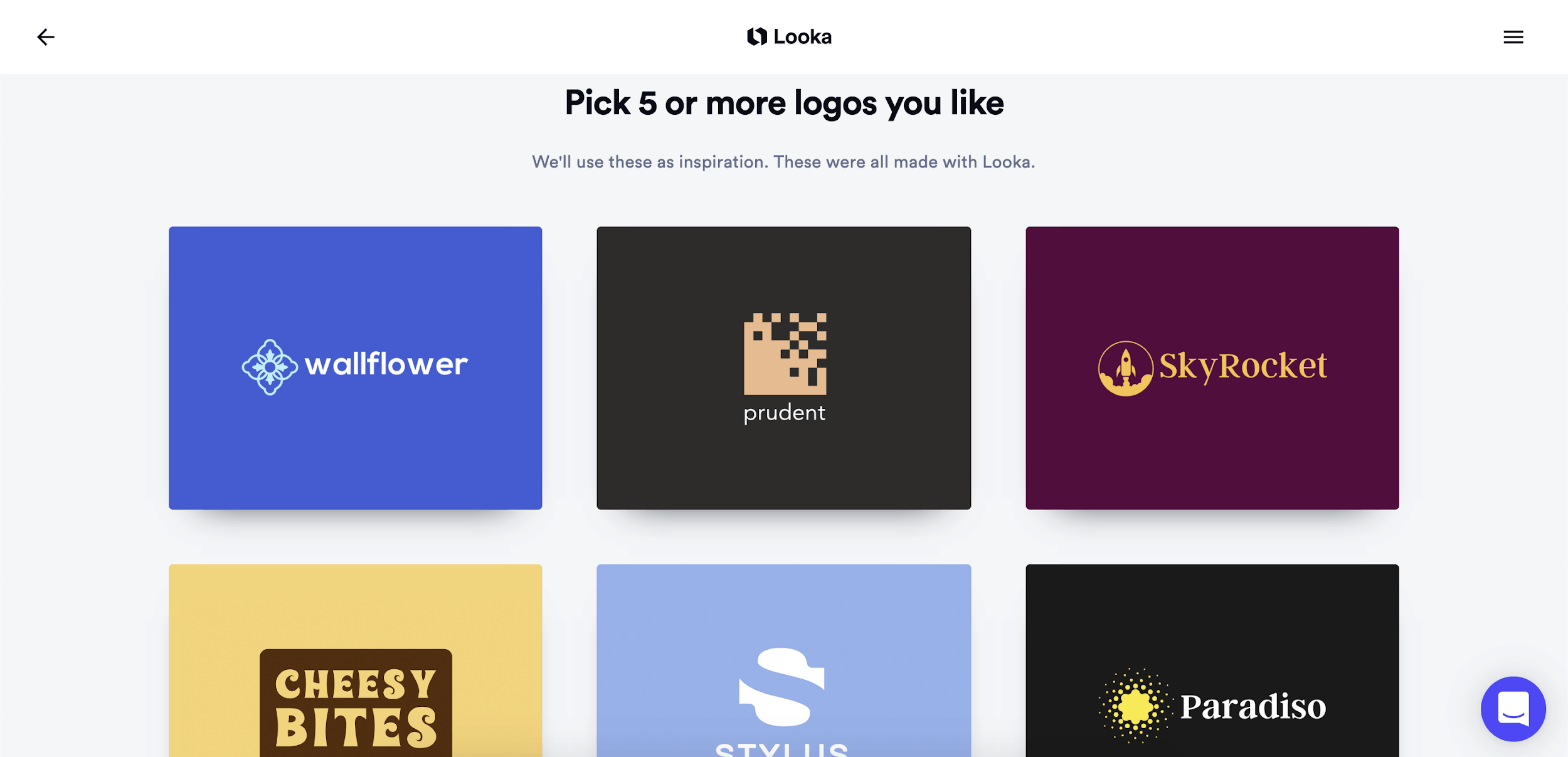 Скріншот Looka - виберіть улюблені логотипи